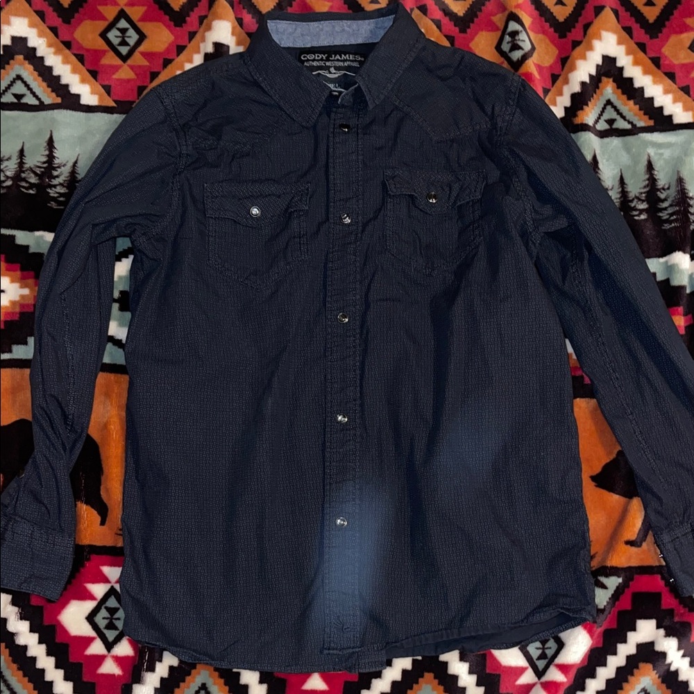 Cody James boys long sleeve pearl snap.